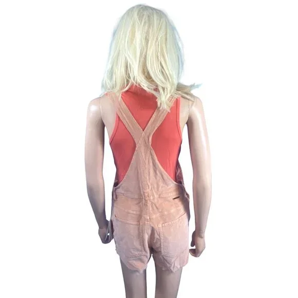 NWT Carve Designs Women's 6 Jason Overall Short Washed Pink Organic MSRP$115 - Picture 7 of 17